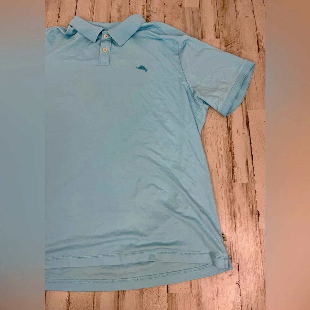 Tommy Bahama Polo Shirt Mens XL Blue Performance Golf Logo Stretch - Picture 2 of 10